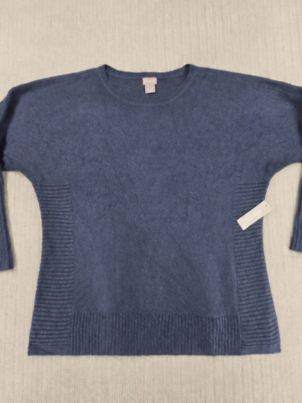 Chico's Blue Crew Neck Sweater